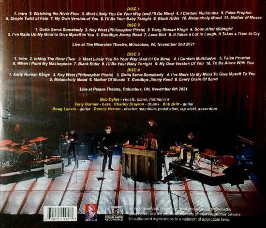 BOB DYLAN / 2 SHOWS FROM US TOUR 2021 (4CDR)
