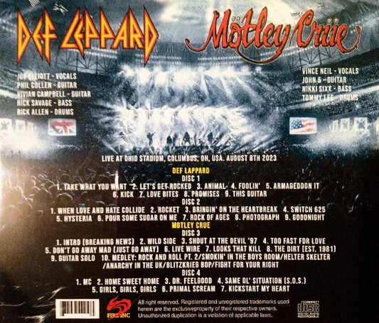 Def Leppard ＆ Motley Crue / OHIO STADIUM 2023 (4CDR)