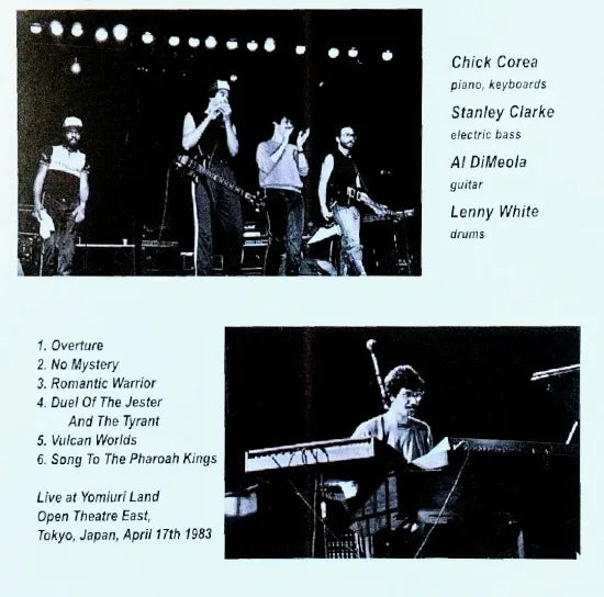 Return To Forever / Returns Live In Japan 1983 STEREO SOUNDBOARD (1CDR)