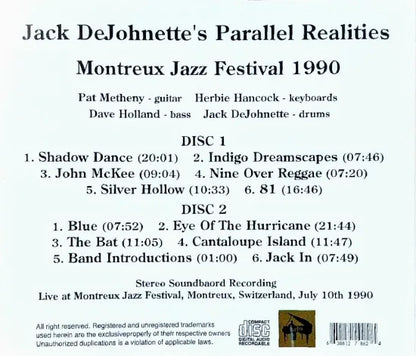 Jack DeJohnette's Parallel Realities / Montreux Jazz Festival 1990 STEREO SOUNDBOARD (2CDR)
