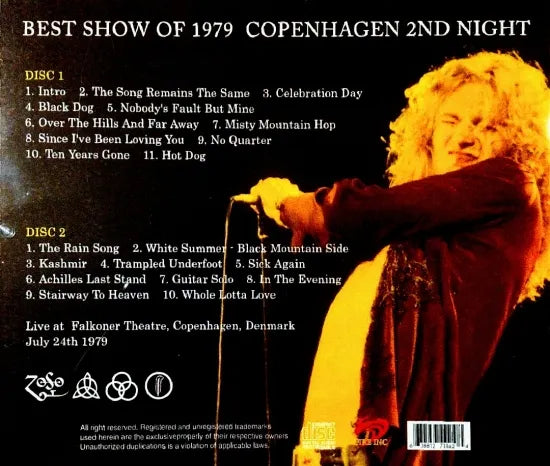 LED ZEPPELIN / BEST SHOW OF 1979 COPENHAGEN 2ND NIGHT (2CDR)