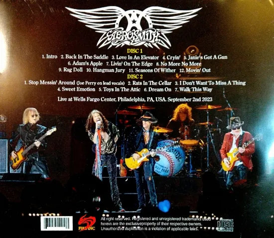 AEROSMITH / PHILADELPHIA 2023 PEACE OUT FAREWELL TOUR (2CDR)