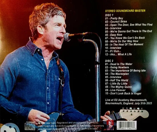 NOEL GALLAGHER'S HIGH FLYING BIRDS / at O2 Academy Bournemouth 2023 STEREO SOUNDBOARD (2CDR)
