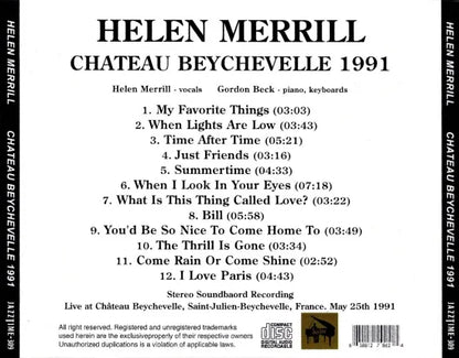 HELEN MERRILL / CHATEAU BEYCHEVELLE 1991 STEREO SOUNDBOARD (1CDR)