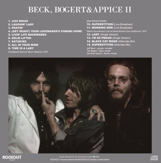 BECK, BOGERT & APPICE / BBA / JEFF BECK / BECK,BOGERT&APPICE II (1CD)