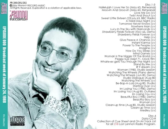 JOHN LENNON / LOST LENNON TAPES EPISODE 000 (3CDR+1DATACDR)