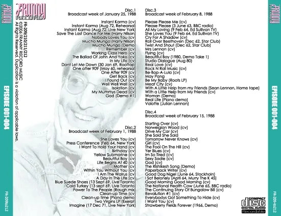 JOHN LENNON / LOST LENNON TAPES EPISODE 001-004 (4CDR)