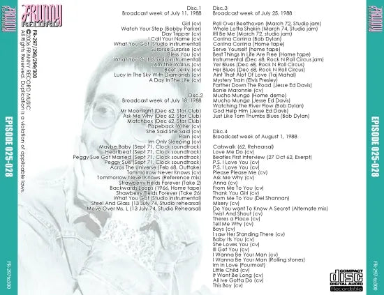 JOHN LENNON / LOST LENNON TAPES EPISODE 025-028 (4CDR)