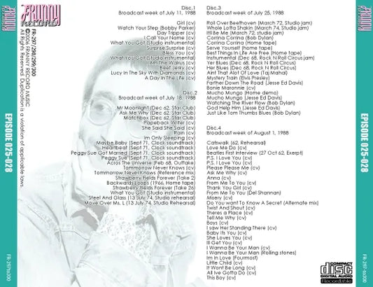 JOHN LENNON / LOST LENNON TAPES EPISODE 025-028 (4CDR)