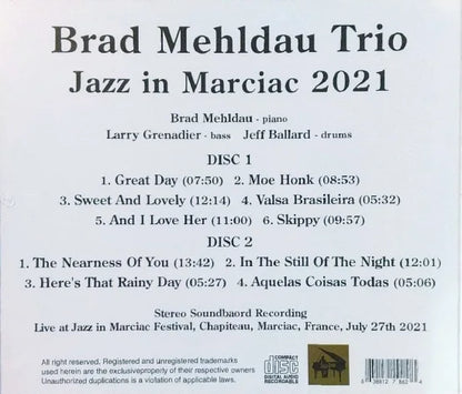 Brad Mehldau Trio / Jazz in Marciac 2021 STEREO SOUNDBOARD (2CDR)