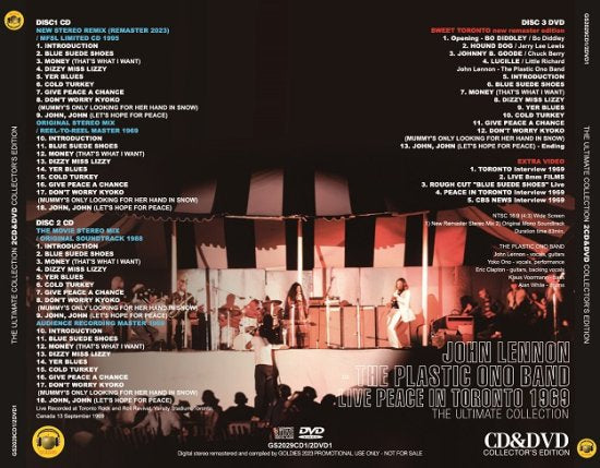 JOHN LENNON / LIVE PEACE IN TORONTO 1969 THE ULTIMATE COLLECTION (2CD+1DVD)