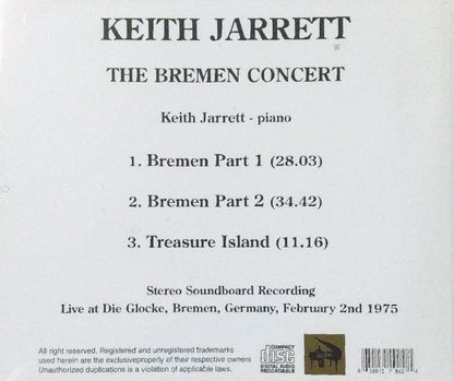 KEITH JARRETT / THE BREMEN CONCERT (1CDR)