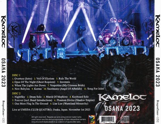 KAMELOT / OSAKA 2023 (2CDR)