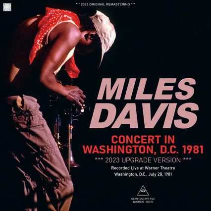 MILES DAVIS / 2023 UPGRADE VERSION CONCERT IN WASHINGTON, D.C. 1981 (1CDR)