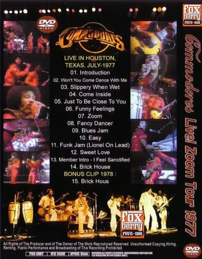 COMMODORES / LIVE! ZOOM TOUR 1977 (1DVDR)
