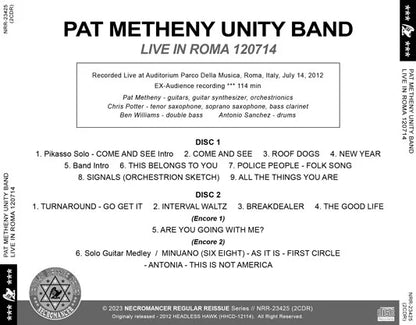 PAT METHENY UNITY BAND / LIVE IN ROMA 120714 (2CDR)