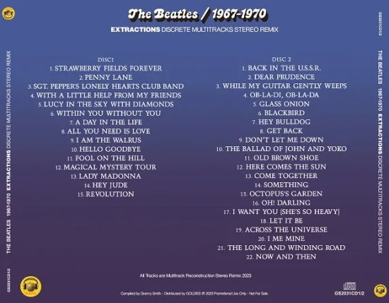THE BEATLES / 1967-1970  EXTRACTIONS DISCRETE MULTITRACKS STEREO REMIX (2CD)
