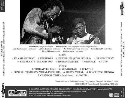 MILES DAVIS / CONCERT IN COPENHAGEN 1988 2023 UPGRADE VERSION (2CDR)