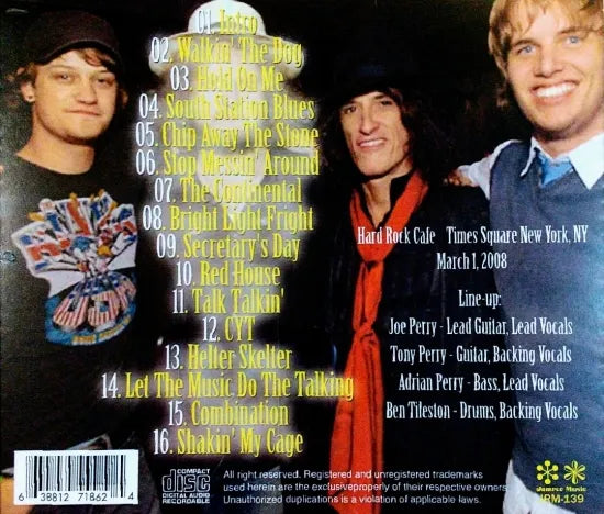 JOE PERRY WITH TAB THE BAND / HARD ROCK CAFÉ 2008 (1CD)