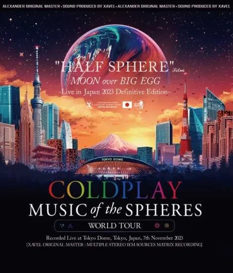 COLDPLAY / Half Sphere Film Moon Over Big Egg en directo en Japón 2023 (1BDR)