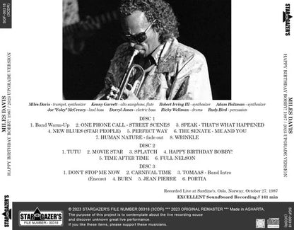 MILES DAVIS / 2023 UPGRADE VERSION HAPPY BIRTHDAY BOBBY! 1987 (3CDR)