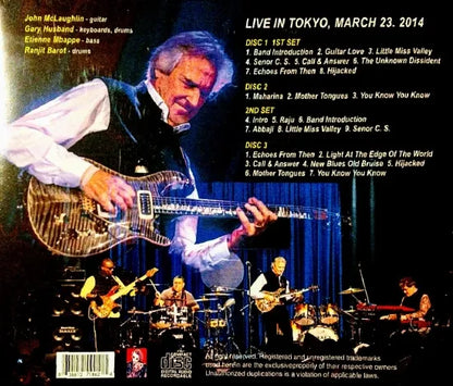 John McLaughlin & The 4th Dimension / Live In Tokyo 2014 (3CDR)