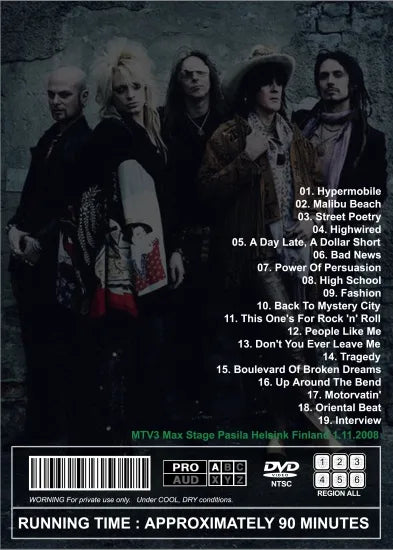 HANOI ROCKS / MTV3 MAX STAGE FINLAND 2008 (1DVD-R)