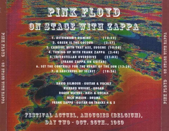 PINK FLOYD / ON STAGE WITH ZAPPA (1CDR)