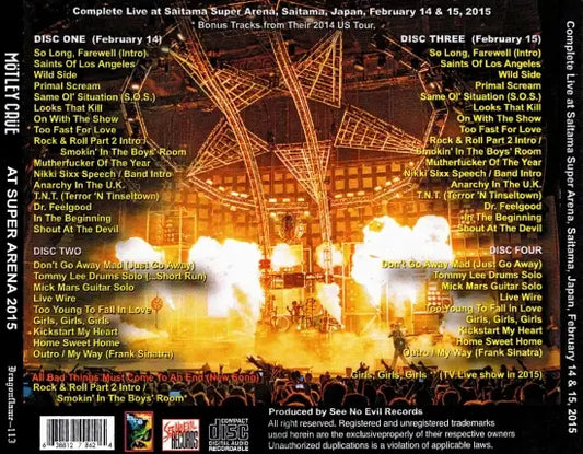 MOTLEYCRUE / AT SUPER ARENA 2015 (4CDR)