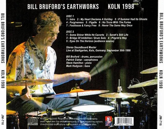 Bill Bruford's Earthworks / Koln 1998 Soundboard (2CDR)