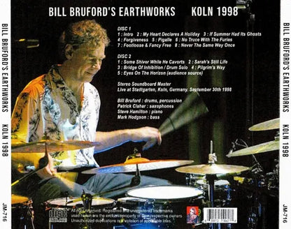 Bill Bruford's Earthworks / Koln 1998 Soundboard (2CDR)