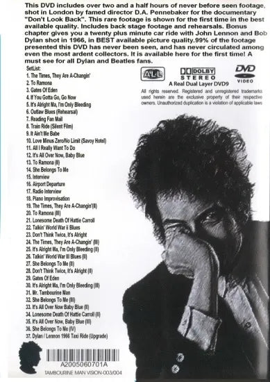 BOB DYLAN / DON'T LOOK BACK (1DVDR)