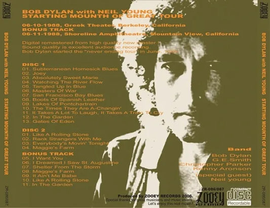 BOB DYLAN with NEIL YOUNG / STARTING MOUNTH OF GREAT TOUR (2CDR)