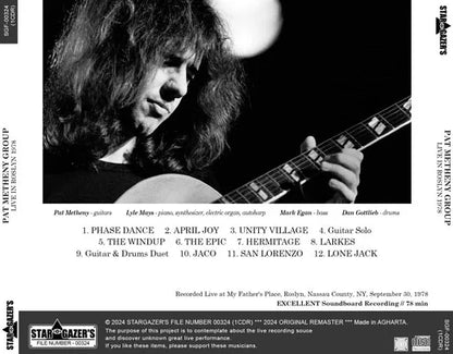 PAT METHENY GROUP / LIVE IN ROSLYN 1978 (1CDR)
