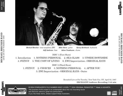 MICHAEL BRECKER BAND / LIVE AT FAT TUESDAY 1987 (2CDR)