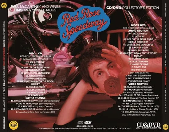 PAUL McCARTNEY / RED ROSE SPEEDWAY IMS ANALYSING TRACKS (1CD+1DVD)