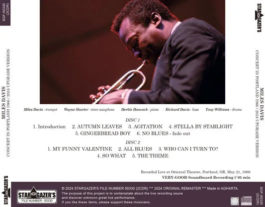 MILES DAVIS / 2024 UPGRADE VERSION CONCERT IN PORTLAND 1966 (2CDR)