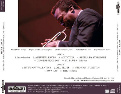 MILES DAVIS / 2024 UPGRADE VERSION CONCERT IN PORTLAND 1966 (2CDR)