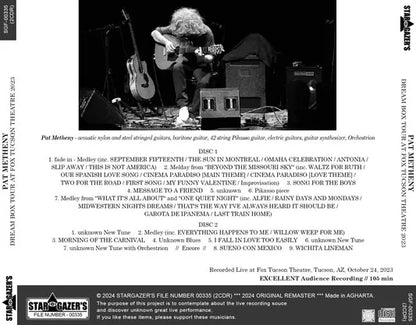 PAT METHENY / DREAM BOX TOUR AT FOX TUCSON THEATRE 2023 (2CDR)
