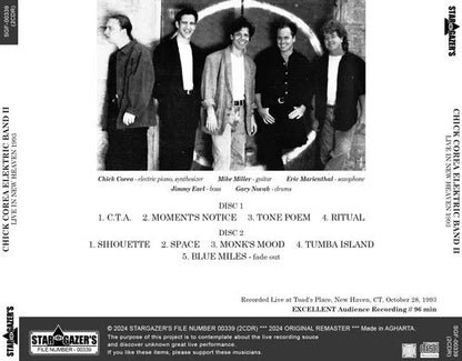 CHICK COREA ELEKTRIC BAND II / LIVE IN NEW HEAVEN 1993 (2CDR)