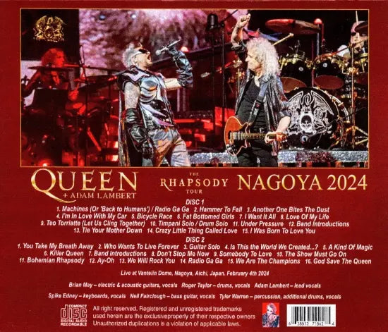 QUEEN +ADAM LAMBERT / NAGOYA 2024 (2CDR)