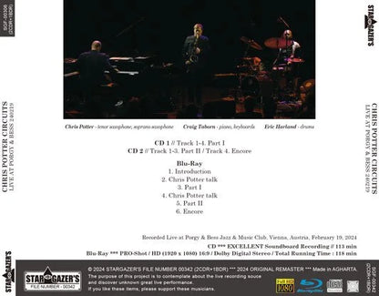 CHRIS POTTER CIRCUITS / LIVE AT PORGY & BESS 240219 (2CDR+1BDR)