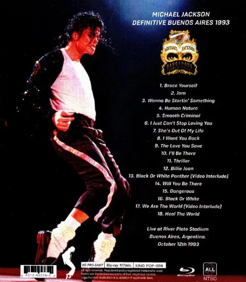 MICHAEL JACKSON / DEFINITIVE BUENOS AIRES 1993 HD PRO-SHOT (1BDR )