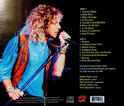 ROBERT PLANT / Los Angeles 1988 2nd Night Mike Millard Original Master Tapes (2CDR)