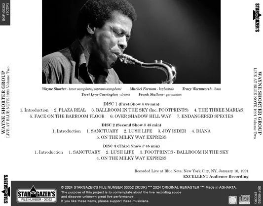 WAYNE SHORTER / LIVE AT BLUE NOTE 1991 Volume Two (3CDR)