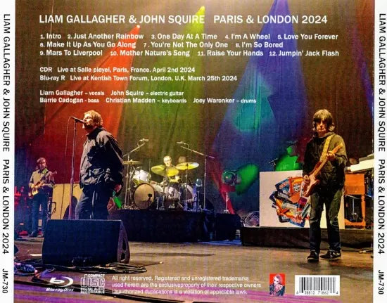 LIAM GALLAGHER & JOHN SQUIRE / PARIS & LONDON 2024 (1CDR+1BDR)