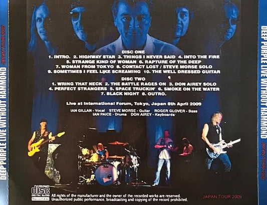 DEEP PURPLE / LIVE WITHOUT HAMMOND (2CDR)