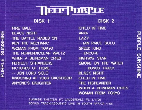 DEEP PURPLE / PURPLE SUNSHINE (2CD)
