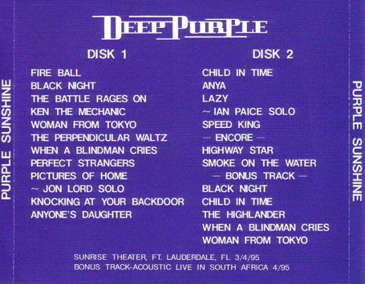 DEEP PURPLE / PURPLE SUNSHINE (2CD)