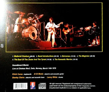 Return To Forever / The Romantic Warrior In Oslo 1976 SOUNDBOARD (1CDR)